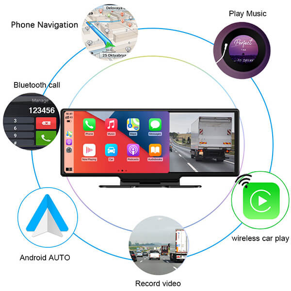 Binize Car Dash Front Camera with HD Image Monitor Loop Recording