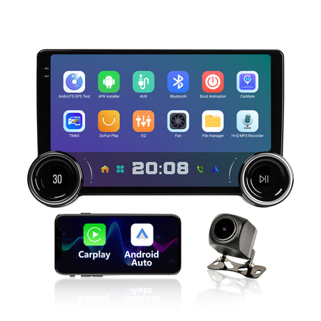 Android Single Din Touchscreen Radio with Wireless CarPlay