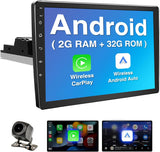 10 Inch Android Car Stereo Single Din CarPlay Car Radio with Camera