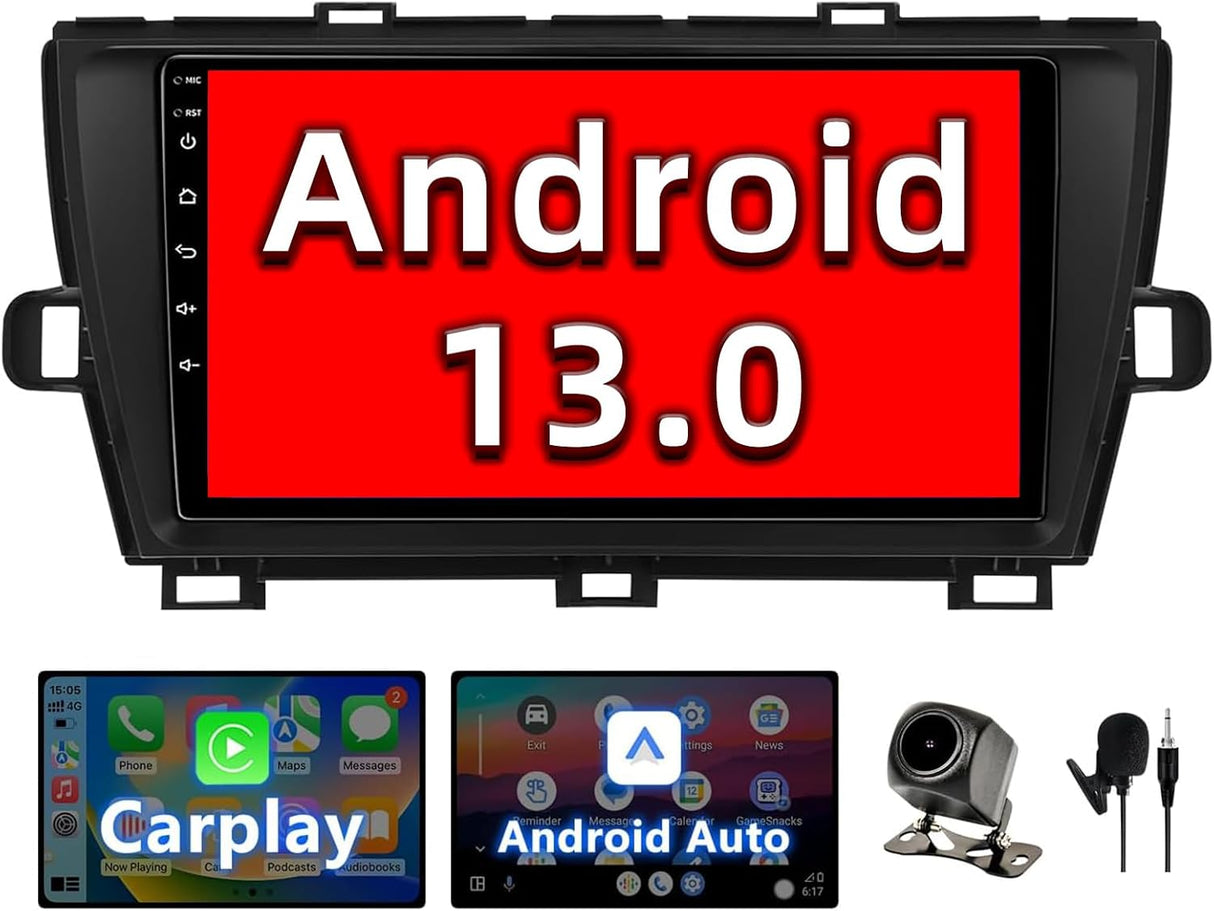 9 Inch Android Car Stereo  for 2010-2015 Toyota Prius with wireless CarPlay/Android Auto