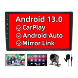 10 Inch Double Din Car Stereo with Wireless CarPlay Android Auto