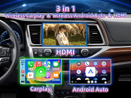 Binize HDMI Adapter with Wireless CarPlay/Andriod Auto for Cars with Factory wired CarPlay