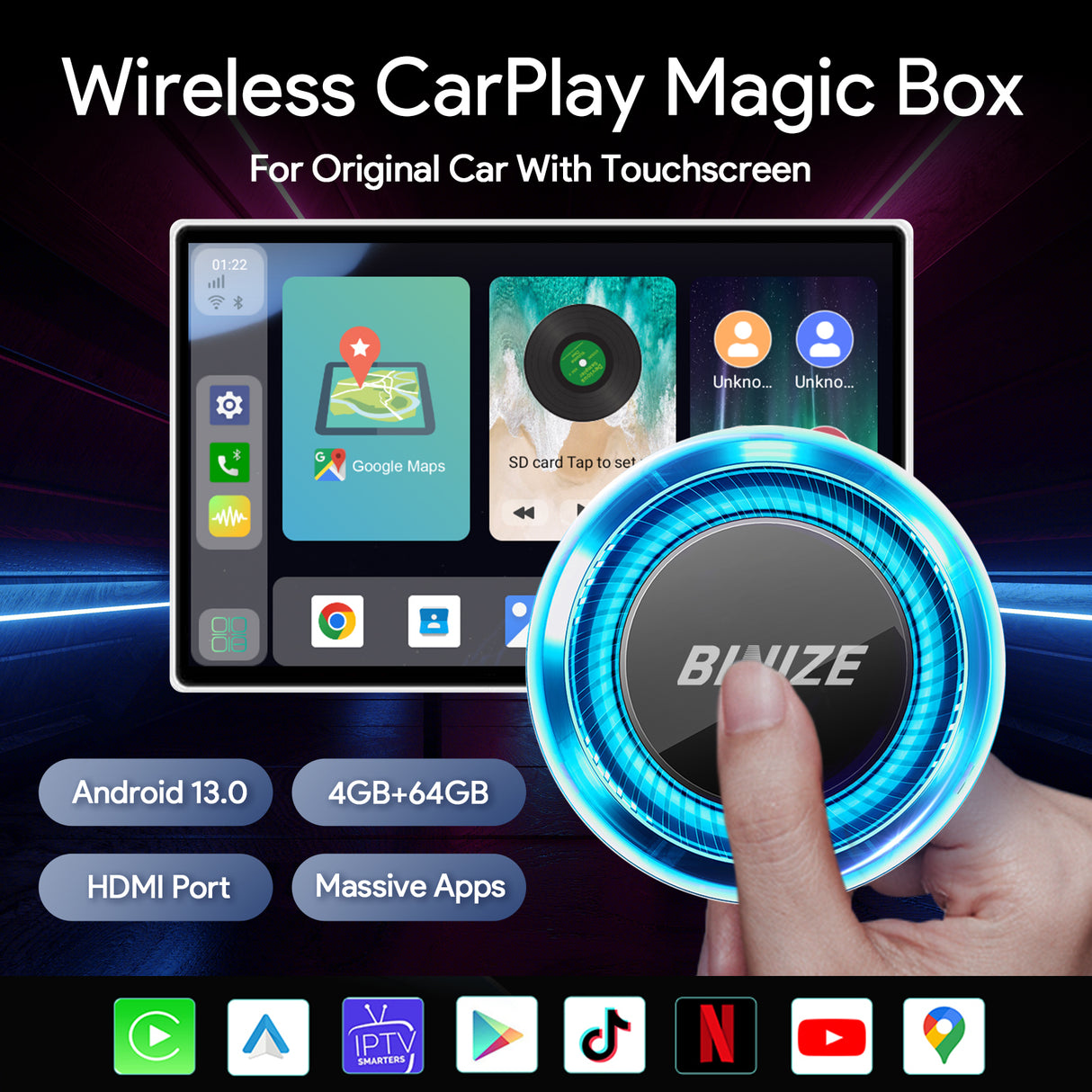 Android 13 Car Play Box for Toyota 20222 2023 with HDMI