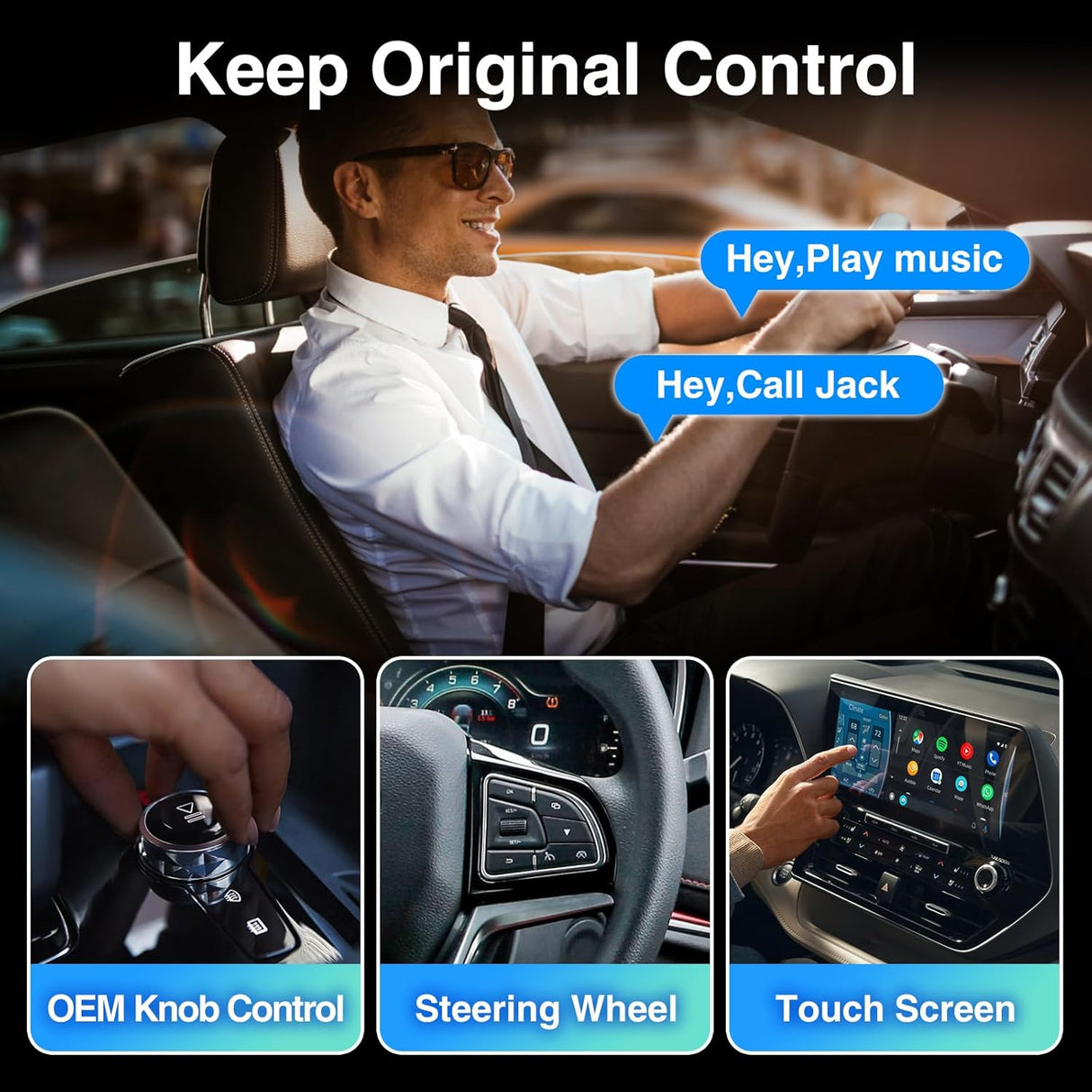 Android 13 USB CarPlay CD Player for Car with Wired CarPlay