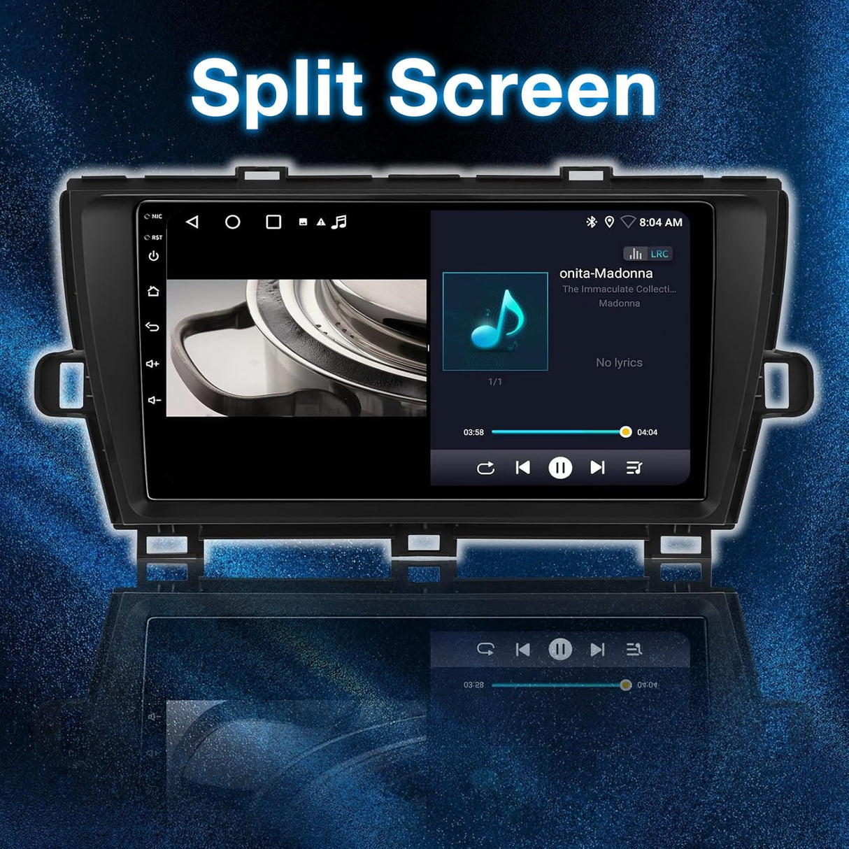 9 Inch Android Car Stereo  for 2010-2015 Toyota Prius with wireless CarPlay/Android Auto