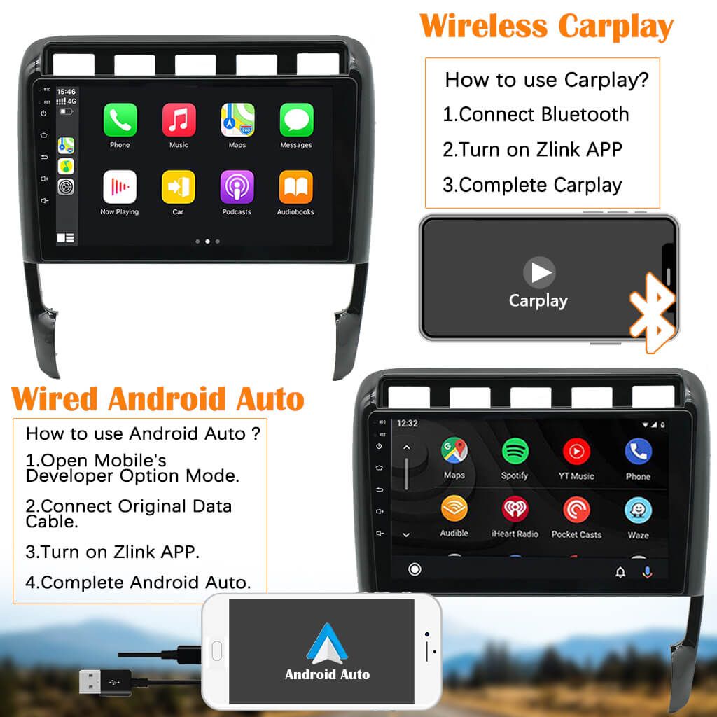 Binize 9 Inch 2 din 2002- 2010 porsche cayenne apple carplay radios