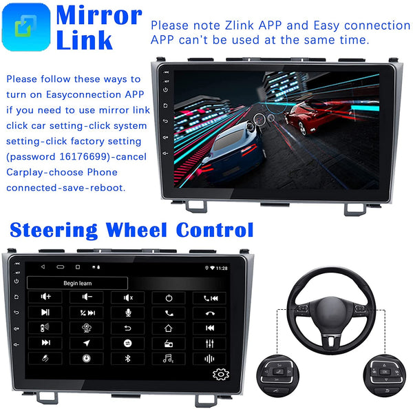 Binize Honda Crv 2006-2011 Support Carplay Android Auto With Dash